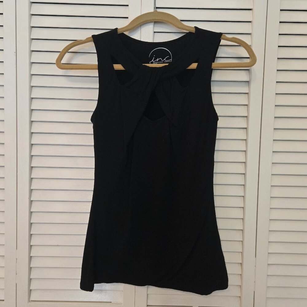 INC Halter Neck Sleeveless Top with Front Cutouts - Size XS
